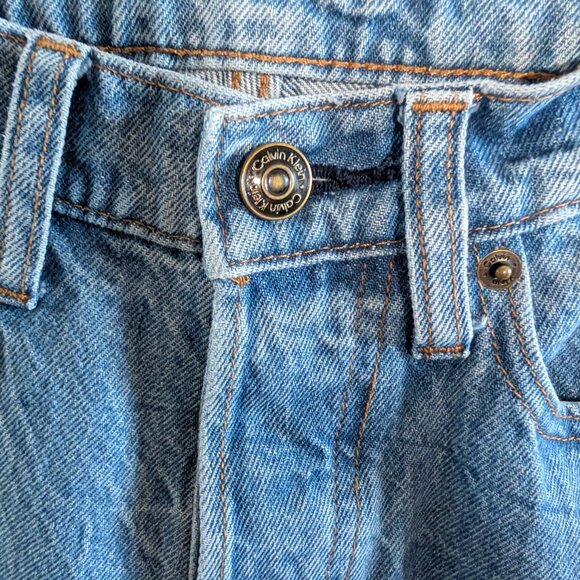 Calvin Klein Men’s Standard Straight Blue Jeans W28 L32 Button Fly Classic Denim - Picture 6 of 11